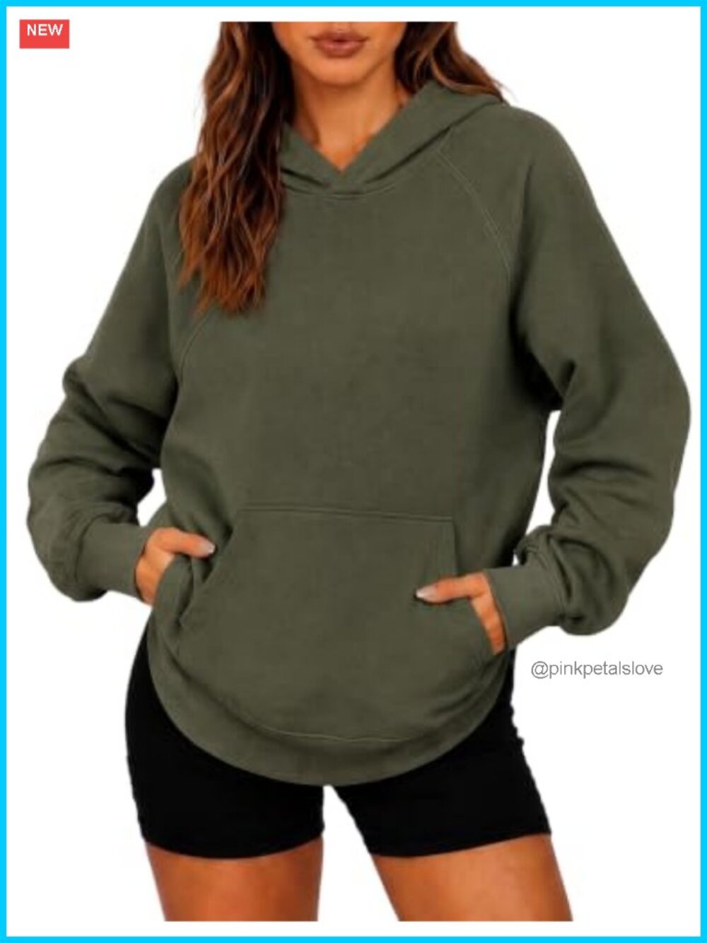 Oversized Fleece Hoodie Pullover Kangaroo Pocket Women's